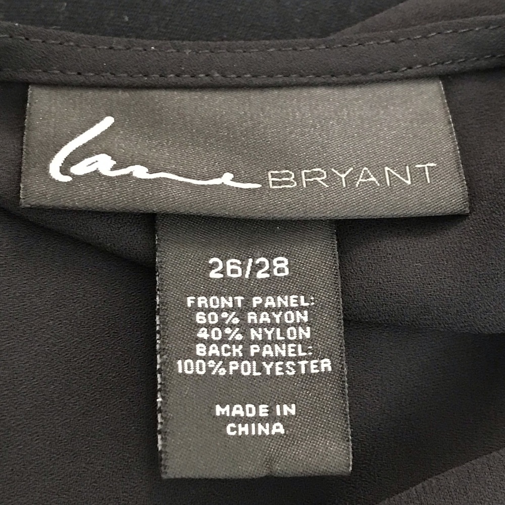Lane Bryant Plus Size Black Sheer Top-26/28 - Picture 6 of 7